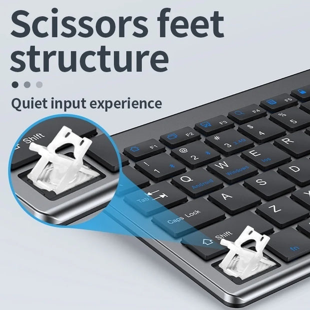 Slim Wireless Bluetooth Keyboard Combo