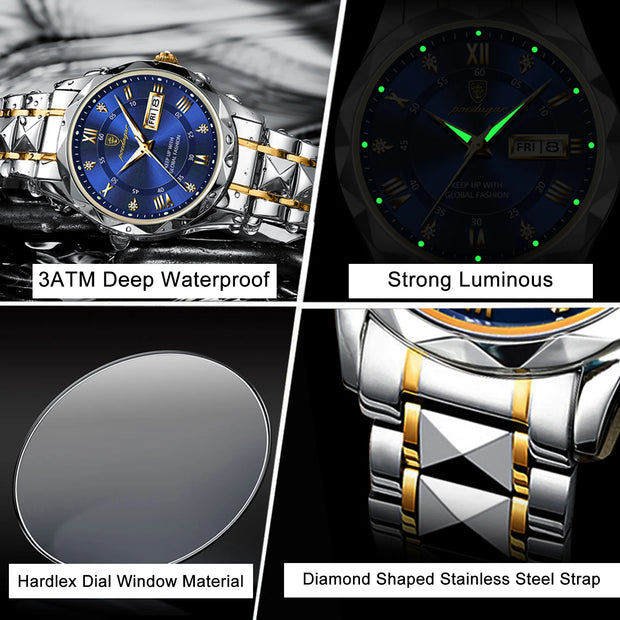 Men’s Waterproof Luminous Quartz Watch